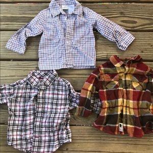 Lot of Baby button up shirts (6-12m)